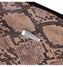 Womens' Oversized Clutch Bag Purse, Snake Skin Envelope Bag Evening Handbags with Strap, Wristlet Wallet Brown $9.61 Evening ...