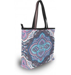 Woman Tote Bag Bohemian Mandala Aztec Shoulder Handbag for Work Travel Business Beach Shopping $11.89 Shoulder Bags