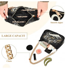 Shoulder Bags for Women Music Notes Piano Hobo Tote Handbag Small Clutch Purse with Zipper Closure Multi11 $16.11 Shoulder Bags