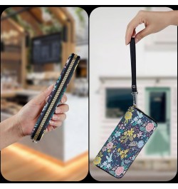 Wristlet Wallet for Women Teen Girls RFID Blocking Credit Card Holder with Removable Wristlet, Leather Phone Wallet Clutch La...