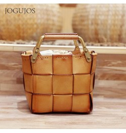 Bags Women New Retro Leather Handbags Multifunctional Portable Messenger Bag Hand-Woven Handbags 8786lvse $34.69 Shoulder Bags