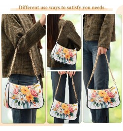 Shoulder Bags for Women Bouquet Of Flowers in A Vase Hobo Tote Handbag Small Clutch Purse with Zipper Closure $18.28 Shoulder...