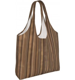 Solid Wood Pattern Extra Large Capacity Shoulder Canvas Bag For Shopping Travel Daily Use $14.80 Totes