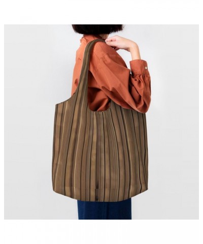 Solid Wood Pattern Extra Large Capacity Shoulder Canvas Bag For Shopping Travel Daily Use $14.80 Totes