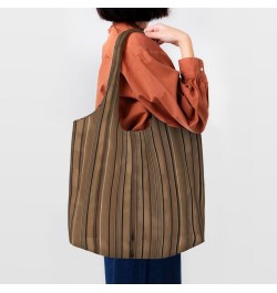 Solid Wood Pattern Extra Large Capacity Shoulder Canvas Bag For Shopping Travel Daily Use $14.80 Totes