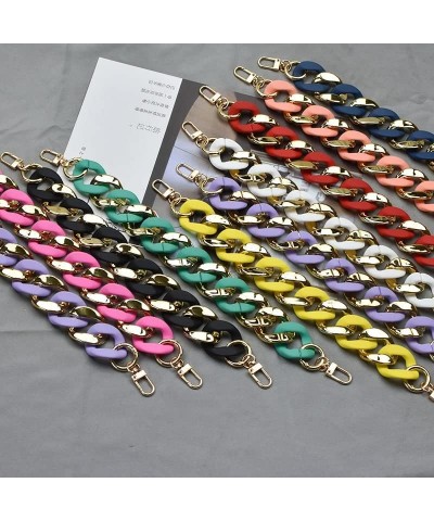 Bag Strap， Top Handle Stripe Chain Phone Case Chains Plastic Lady Handbag Straps Plastic Chain (Color : Shell) Solid Black $1...