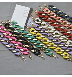 Bag Strap， Top Handle Stripe Chain Phone Case Chains Plastic Lady Handbag Straps Plastic Chain (Color : Shell) Solid Black $1...