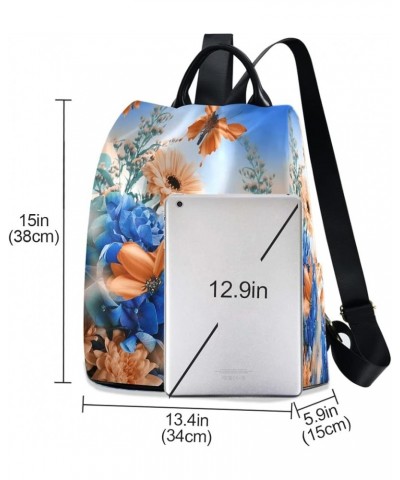 Boho Flower Goledn Mandala Floral Women Backpack Anti Theft Back Pack Shoulder Fashion Bag Purse Multicolor14 $12.54 Backpacks