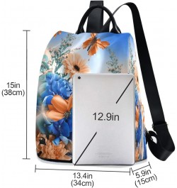 Boho Flower Goledn Mandala Floral Women Backpack Anti Theft Back Pack Shoulder Fashion Bag Purse Multicolor14 $12.54 Backpacks