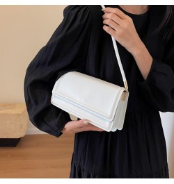 Lady Underarm Bag Retro Leisure Pure Color Handbags Women Shoulder Bag Fashion Purses for Shopping Dating Beige $9.23 Shoulde...