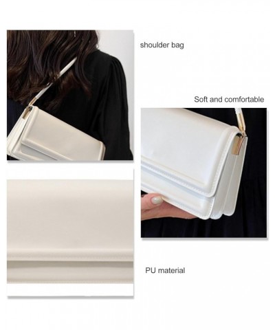 Lady Underarm Bag Retro Leisure Pure Color Handbags Women Shoulder Bag Fashion Purses for Shopping Dating Beige $9.23 Shoulde...