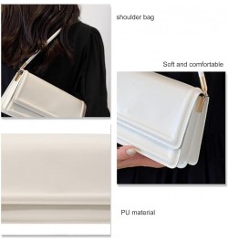 Lady Underarm Bag Retro Leisure Pure Color Handbags Women Shoulder Bag Fashion Purses for Shopping Dating Beige $9.23 Shoulde...