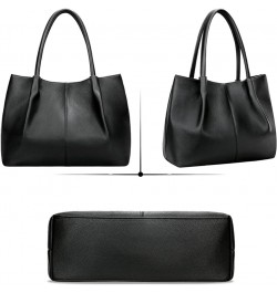 Tote Bag for Women Vegan Leather Shoulder Purse Large Capacity Travel Bag Black $18.47 Totes