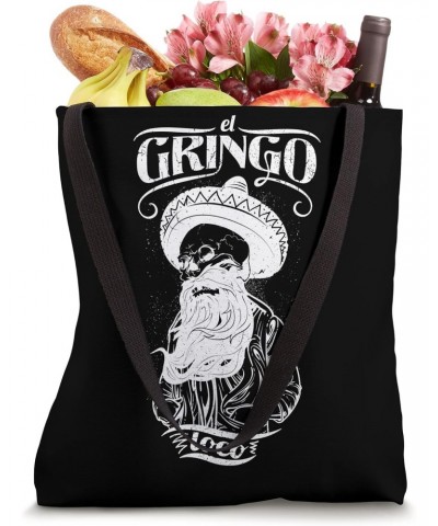 El Gringo loco funny mexican skeleton spanish Art Design Tote Bag $16.20 Totes