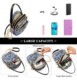 Sharks Camo Small Crossbody Handbag for Women Mini Over Shoulder Purse with Three Zippered Pockets Durable Travel Purse for C...