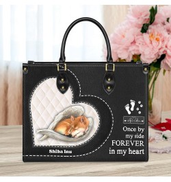 Shiba Inu Leather Bag Women Fashion Synthetic Leather Handbags Shoulder Bag For Dog Lover Style 1 $36.58 Totes