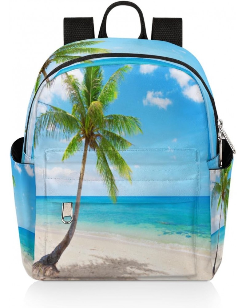 Summer Beach Palm Tree Mini Backpack for Women Girls, Small Backpack Purse Travel Casual Daypack Lightweight Shoulder Bag $22...