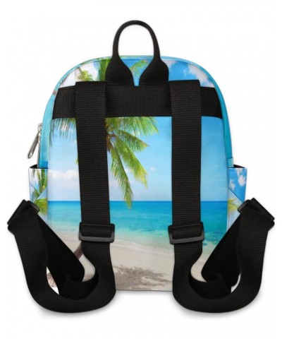 Summer Beach Palm Tree Mini Backpack for Women Girls, Small Backpack Purse Travel Casual Daypack Lightweight Shoulder Bag $22...