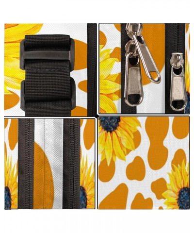 Yellow Cow Print Crossbody Bags Trendy Cross Body Phone Wallet Shoulder Bag Sunflower Cow Sling Bags Small Travel Crossbody B...