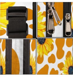 Yellow Cow Print Crossbody Bags Trendy Cross Body Phone Wallet Shoulder Bag Sunflower Cow Sling Bags Small Travel Crossbody B...