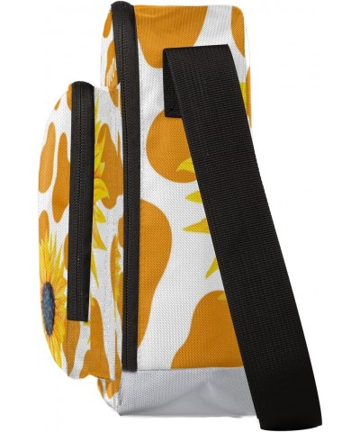 Yellow Cow Print Crossbody Bags Trendy Cross Body Phone Wallet Shoulder Bag Sunflower Cow Sling Bags Small Travel Crossbody B...