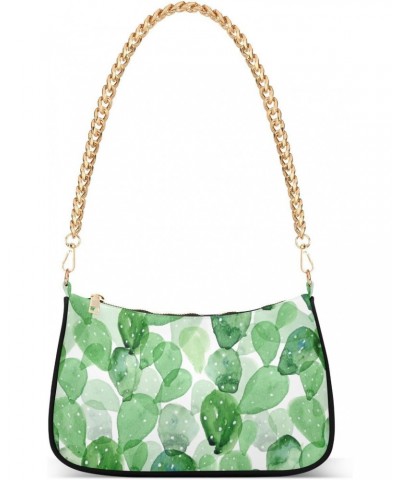 Floral Shoulder Bag Green Cactus Women Clutch Handbag Shoulder Purch Boho Bag Date Chain Bag Tote Bag Spring Holiday Birthday...