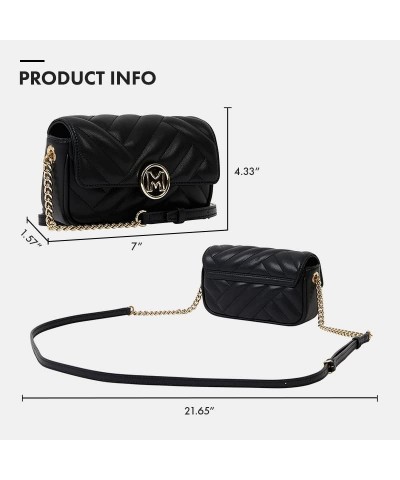 Women's Neobella Bag Mini Cross bag M213MQ3080Z Black MC Snap Button Type $108.36 Shoulder Bags