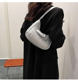 Women's Shoulder Bags Y2k Clutch Purse Leather Hobo Tote Bag A_silver $16.65 Shoulder Bags