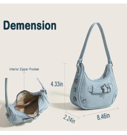 Women's Shoulder Bags Y2k Clutch Purse Leather Hobo Tote Bag A_silver $16.65 Shoulder Bags