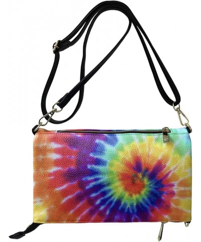 Leather Crossbody Purse for Women Long Over the Shoulder Purses Handbags Tie Dye $16.40 Shoulder Bags