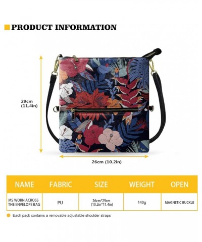 Leather Crossbody Purse for Women Long Over the Shoulder Purses Handbags Tie Dye $16.40 Shoulder Bags