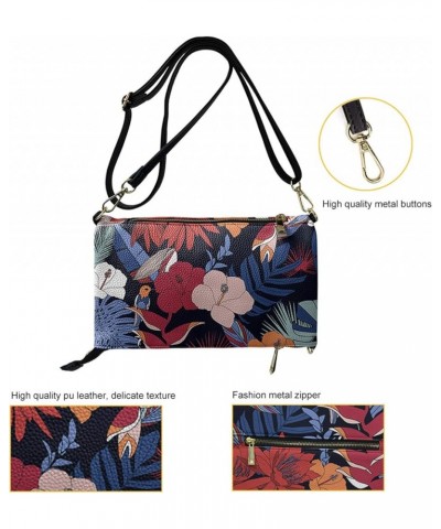 Leather Crossbody Purse for Women Long Over the Shoulder Purses Handbags Tie Dye $16.40 Shoulder Bags