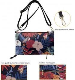 Leather Crossbody Purse for Women Long Over the Shoulder Purses Handbags Tie Dye $16.40 Shoulder Bags