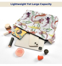 Women Boho Handbag Axolotl Watercolor Kawaii Wildlife Underarm Bag Tote Bag Shoulder Bag Crossbody Bag Fluffy Cell Phone Purs...