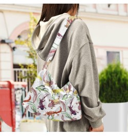 Women Boho Handbag Axolotl Watercolor Kawaii Wildlife Underarm Bag Tote Bag Shoulder Bag Crossbody Bag Fluffy Cell Phone Purs...