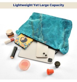 Women Boho Bag Aqua Natural Marble Cool Handbag Underarm Bag Tote Bag Shoulder Bag Crossbody Bag Fluffy Cell Phone Purse Lady...