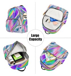 Backpack Purse for Women Colorful Macro Oil Drops Casual Shoulder Bag Small Backpack M Medium $13.52 Backpacks