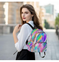 Backpack Purse for Women Colorful Macro Oil Drops Casual Shoulder Bag Small Backpack M Medium $13.52 Backpacks