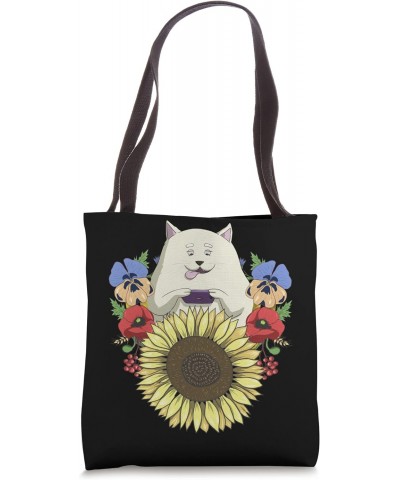 Funny Floral Cat Kawaii Anime Sunflower Cat Lover Blogger Tote Bag $12.66 Totes