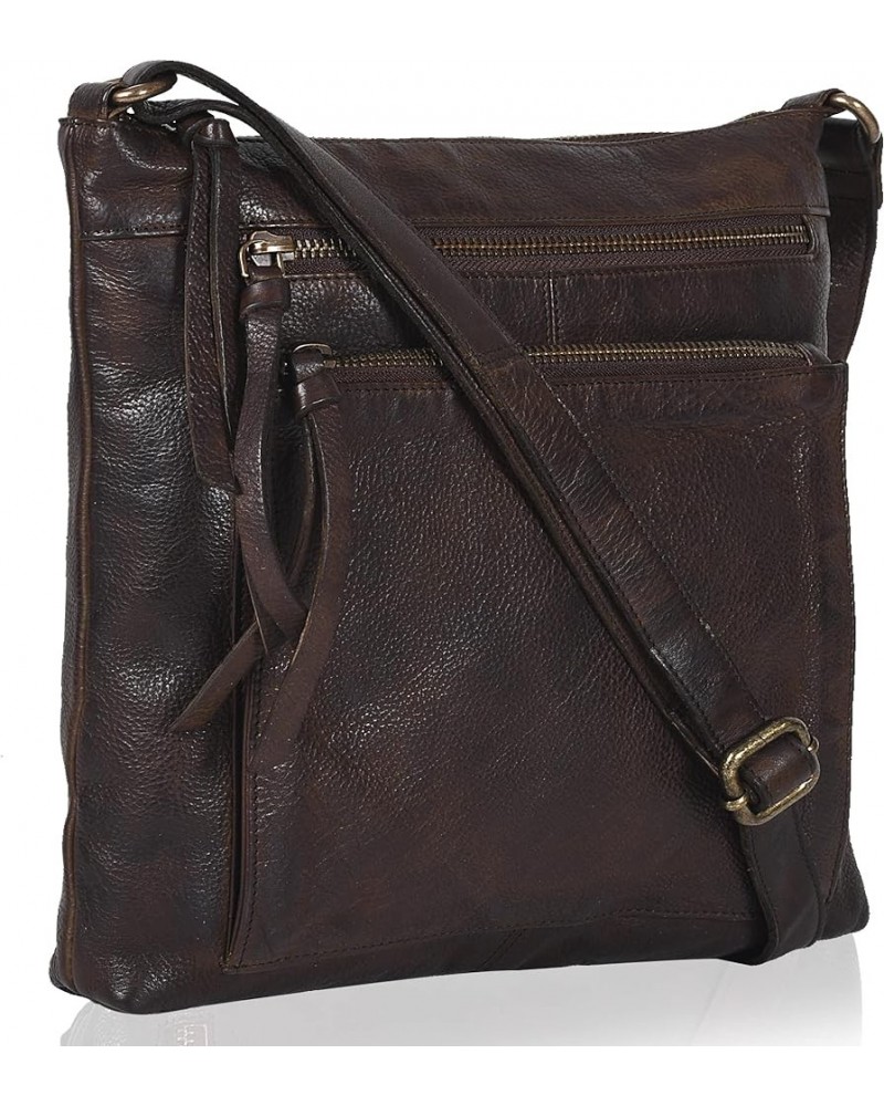 Leather Crossbody Bags for Women - Women's Handbags Bag Adjustable Shoulder purse Brown-8 $19.80 Crossbody Bags