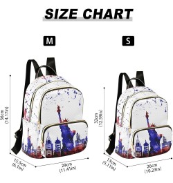 4th of July Women Backpack New York City Statue Liberty Watercolor Anti-Theft Travel Backpack Lightweight Handbag Roomy Weeke...