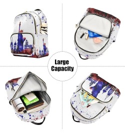 4th of July Women Backpack New York City Statue Liberty Watercolor Anti-Theft Travel Backpack Lightweight Handbag Roomy Weeke...