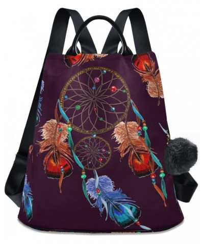 Colorful Boho Dreamcatcher Backpack Purse for Women Travel Bag Anti Theft Back Pack Fashion Shoulder Bag with Adjustable Stra...