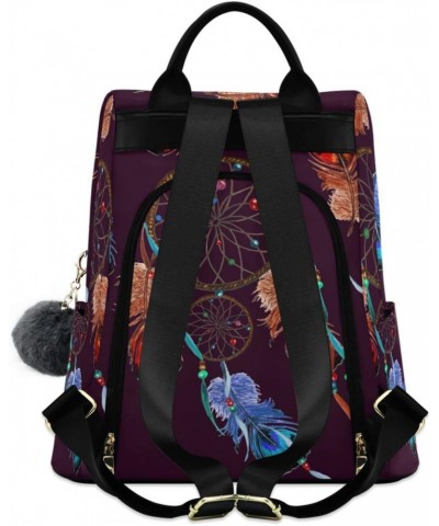 Colorful Boho Dreamcatcher Backpack Purse for Women Travel Bag Anti Theft Back Pack Fashion Shoulder Bag with Adjustable Stra...