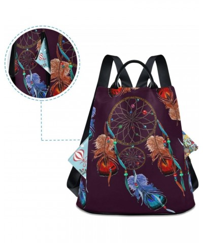 Colorful Boho Dreamcatcher Backpack Purse for Women Travel Bag Anti Theft Back Pack Fashion Shoulder Bag with Adjustable Stra...