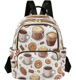 Macaroon Coffee Women Backpack Purse Ladies Fashion Shoulder Bag Daypack Travel Bag 10L Small $17.84 Backpacks