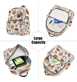 Macaroon Coffee Women Backpack Purse Ladies Fashion Shoulder Bag Daypack Travel Bag 10L Small $17.84 Backpacks