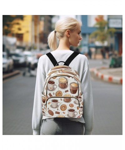 Macaroon Coffee Women Backpack Purse Ladies Fashion Shoulder Bag Daypack Travel Bag 10L Small $17.84 Backpacks