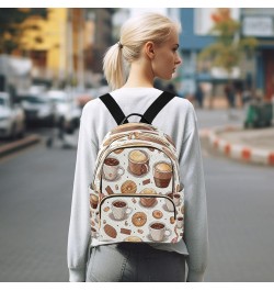 Macaroon Coffee Women Backpack Purse Ladies Fashion Shoulder Bag Daypack Travel Bag 10L Small $17.84 Backpacks