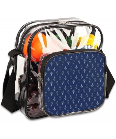 Anchor Axe Stadium-Approved Clear Crossbody Bag with Colorful Print Design Anchor Blue $12.00 Crossbody Bags